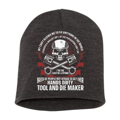 Machining Machinist Tool And Die Maker Short Acrylic Beanie