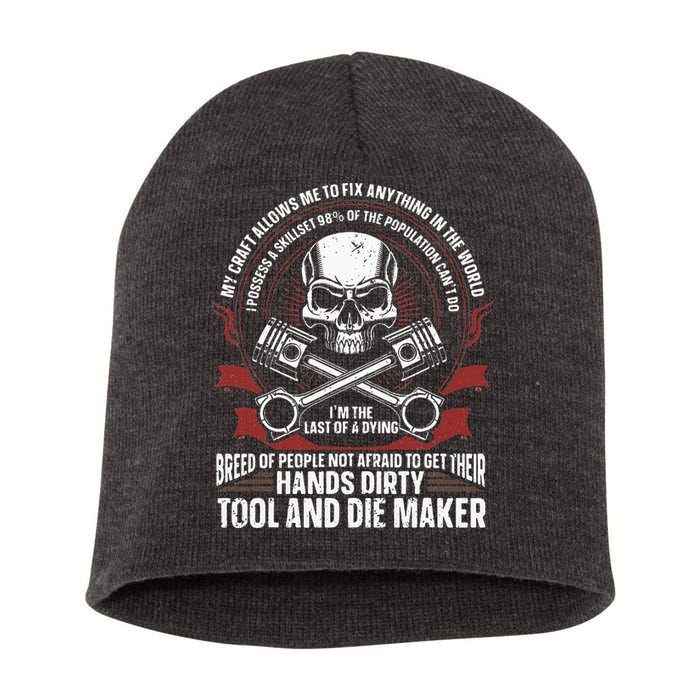 Machining Machinist Tool And Die Maker Short Acrylic Beanie
