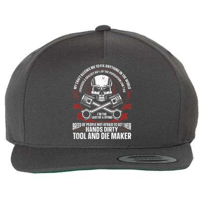 Machining Machinist Tool And Die Maker Wool Snapback Cap