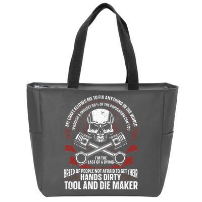 Machining Machinist Tool And Die Maker Zip Tote Bag