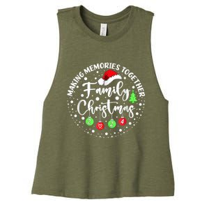 Making Memories Together Cute Family Christmas 2024 Women's Racerback Cropped Tank