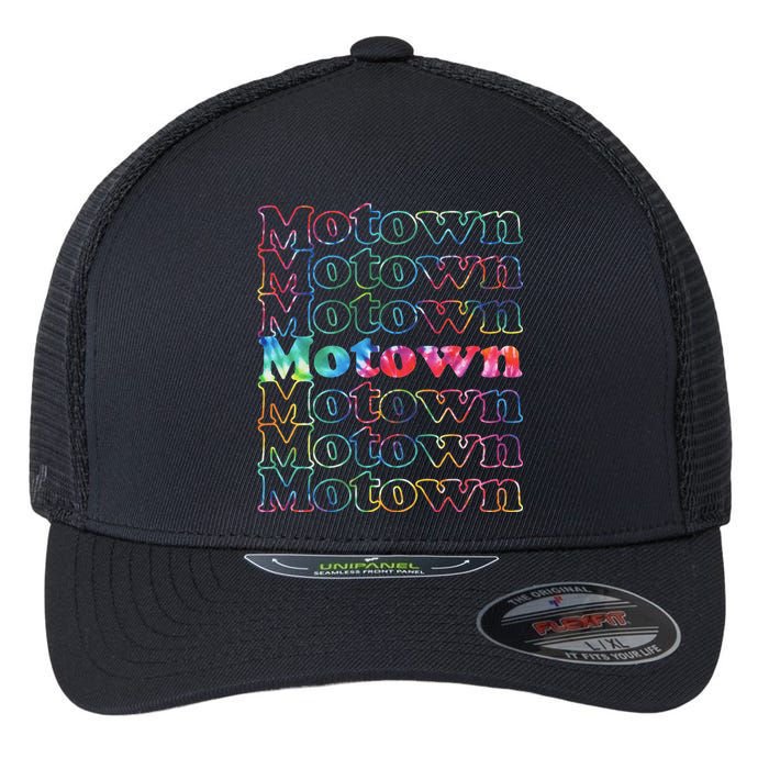 Motown Music Tie Dye Flexfit Unipanel Trucker Cap