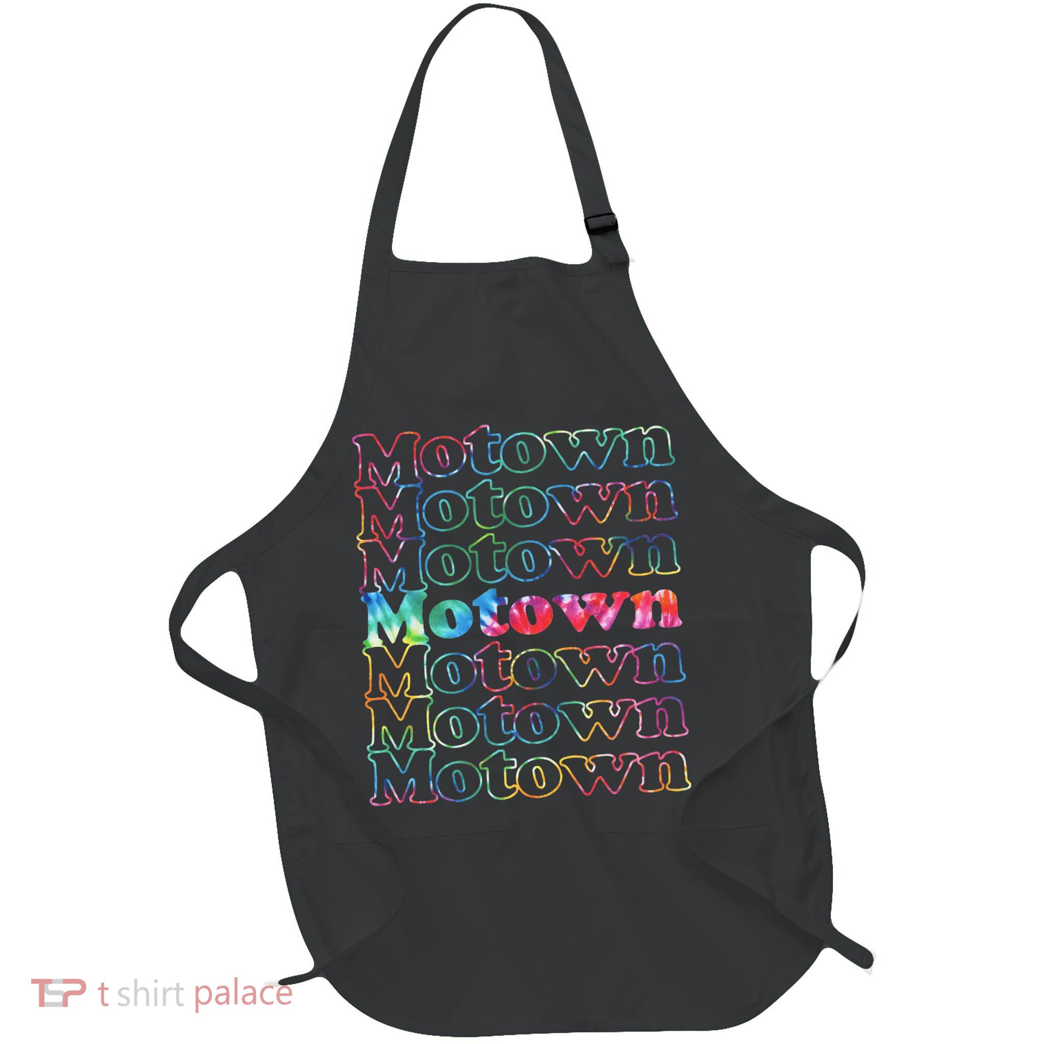Motown Music Tie Dye Full-Length Apron With Pockets