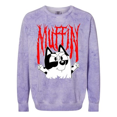 Muffin Metal Tan Blue Heeler Muffin Emotions Colorblast Crewneck Sweatshirt