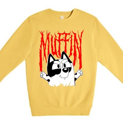 Muffin Metal Tan Blue Heeler Muffin Emotions Premium Crewneck Sweatshirt