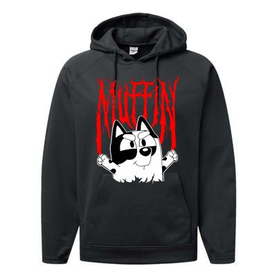 Muffin Metal Tan Blue Heeler Muffin Emotions Performance Fleece Hoodie