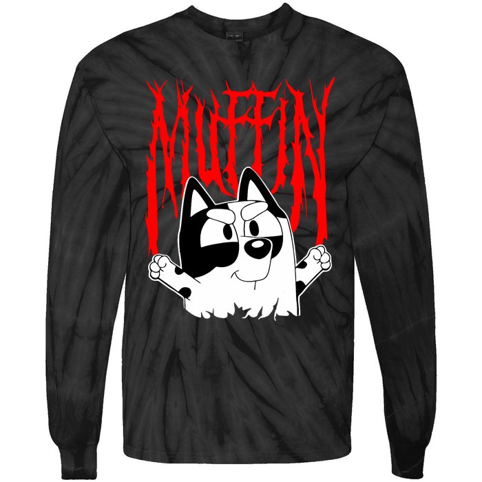 Muffin Metal Tan Blue Heeler Muffin Emotions Tie-Dye Long Sleeve Shirt