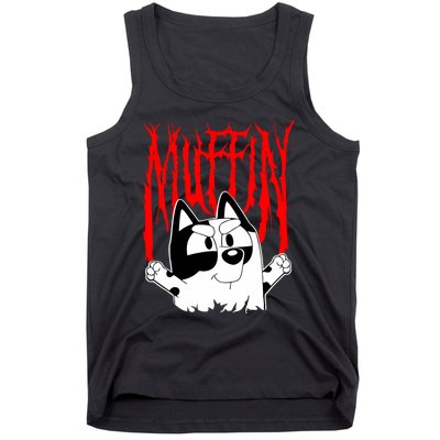 Muffin Metal Tan Blue Heeler Muffin Emotions Tank Top