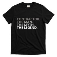 Man Myth The Legend Contractor Dad T-Shirt