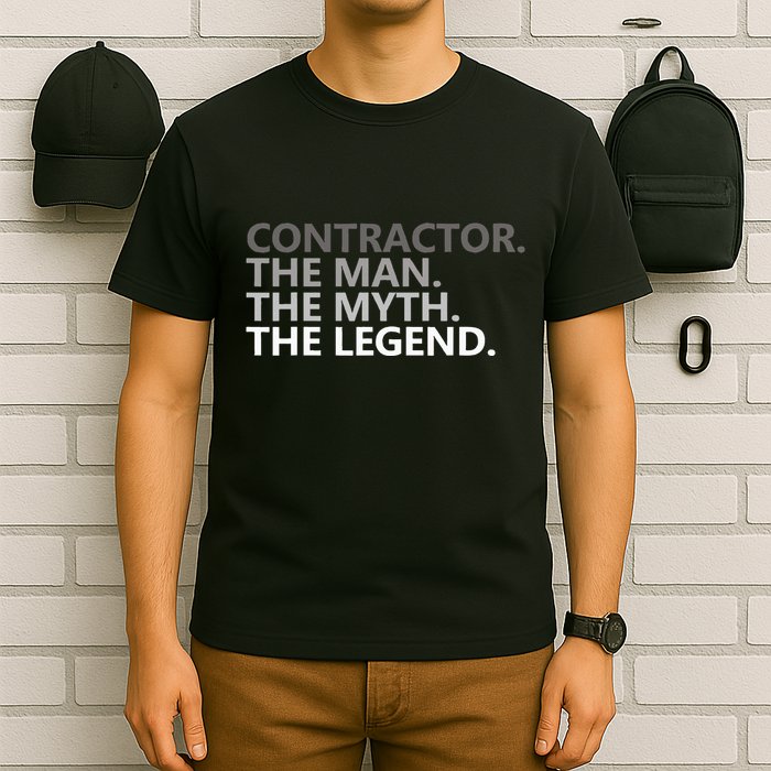 Man Myth The Legend Contractor Dad T-Shirt