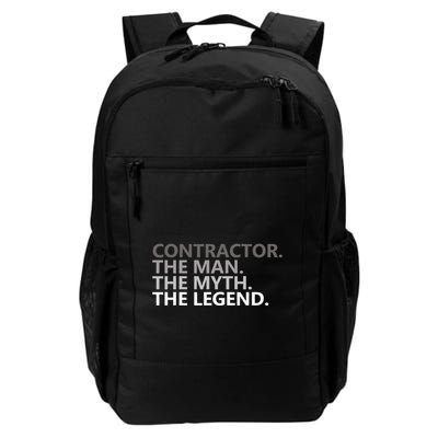 Man Myth The Legend Contractor Dad Daily Commute Backpack