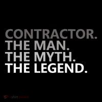 Man Myth The Legend Contractor Dad Flat Bill Trucker Hat