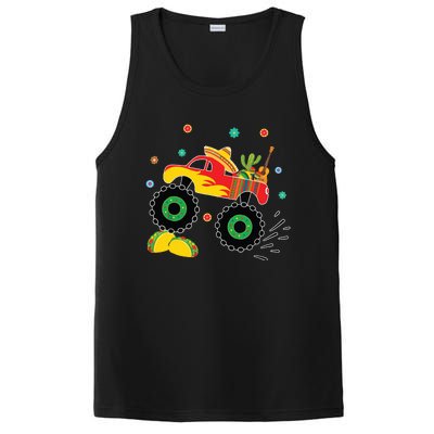 Mexican Monster Truck Taco Cinco De Mayo Party PosiCharge Competitor Tank