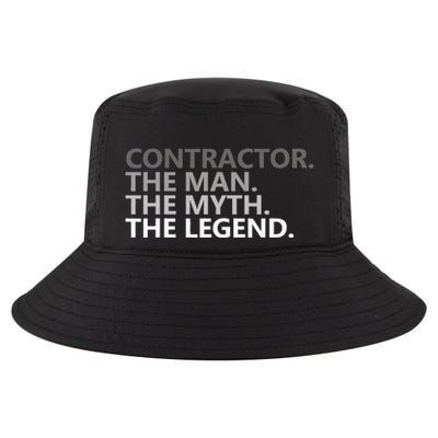 Man Myth The Legend Contractor Dad Funny General Contractor Cool Comfort Performance Bucket Hat