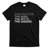 Man Myth The Legend Contractor Dad Funny General Contractor T-Shirt