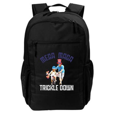 Mega Maga Trickle Down Patriotic American Funny Biden Quote Backpack