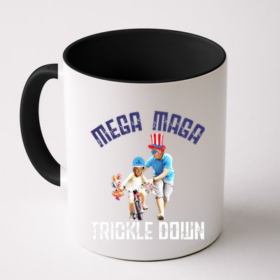 Mega Maga Trickle Down Patriotic American Funny Biden Quote Mug