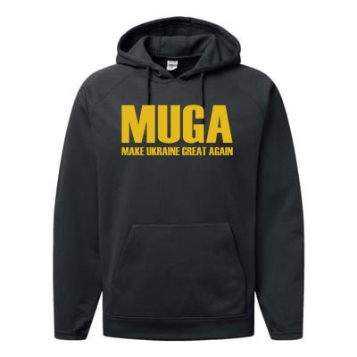 Muga Make Ukraine Great Again Performance Fleece Hoodie