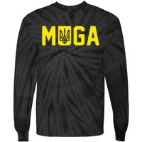 Muga Make Ukraine Great Again Support Tie-Dye Long Sleeve Shirt