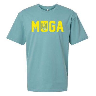 Muga Make Ukraine Great Again Support Sueded Cloud Jersey T-Shirt