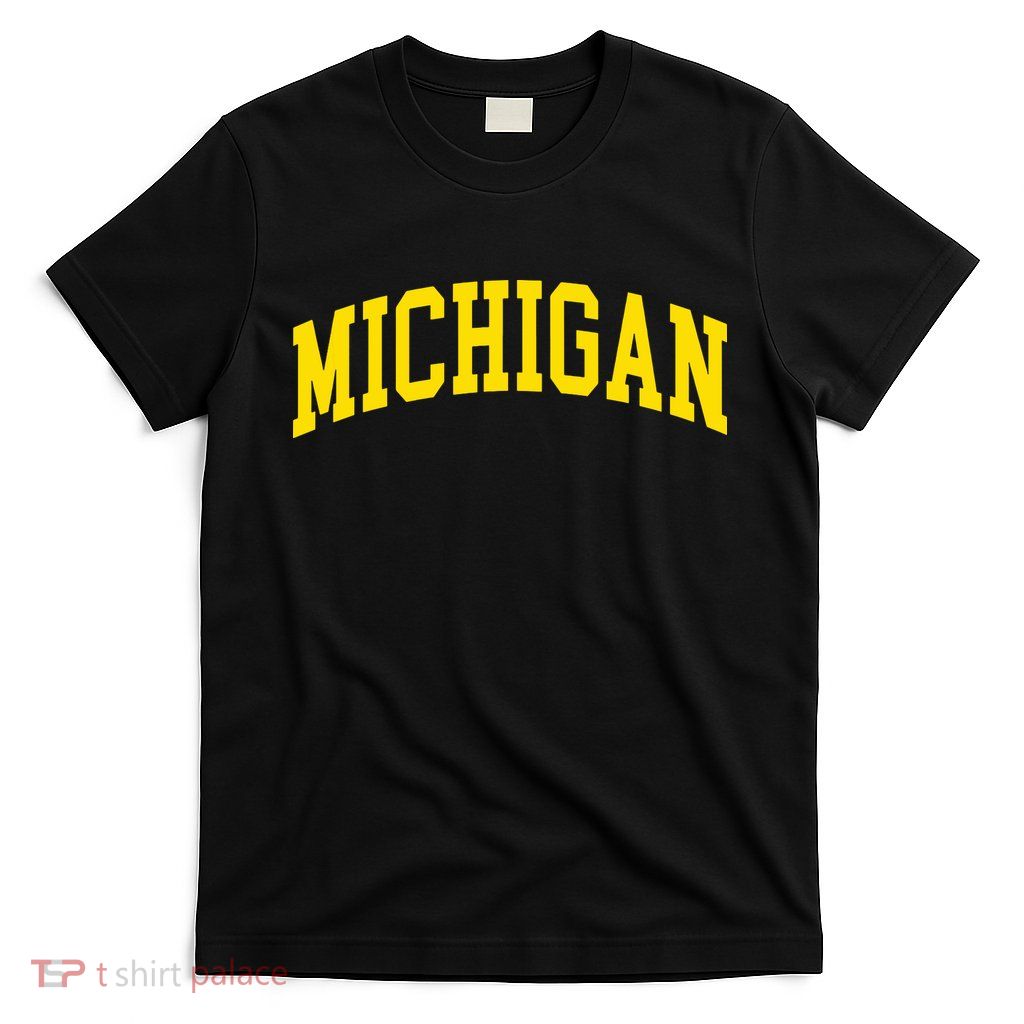 Michigan Mi Usa United States Font T-Shirt