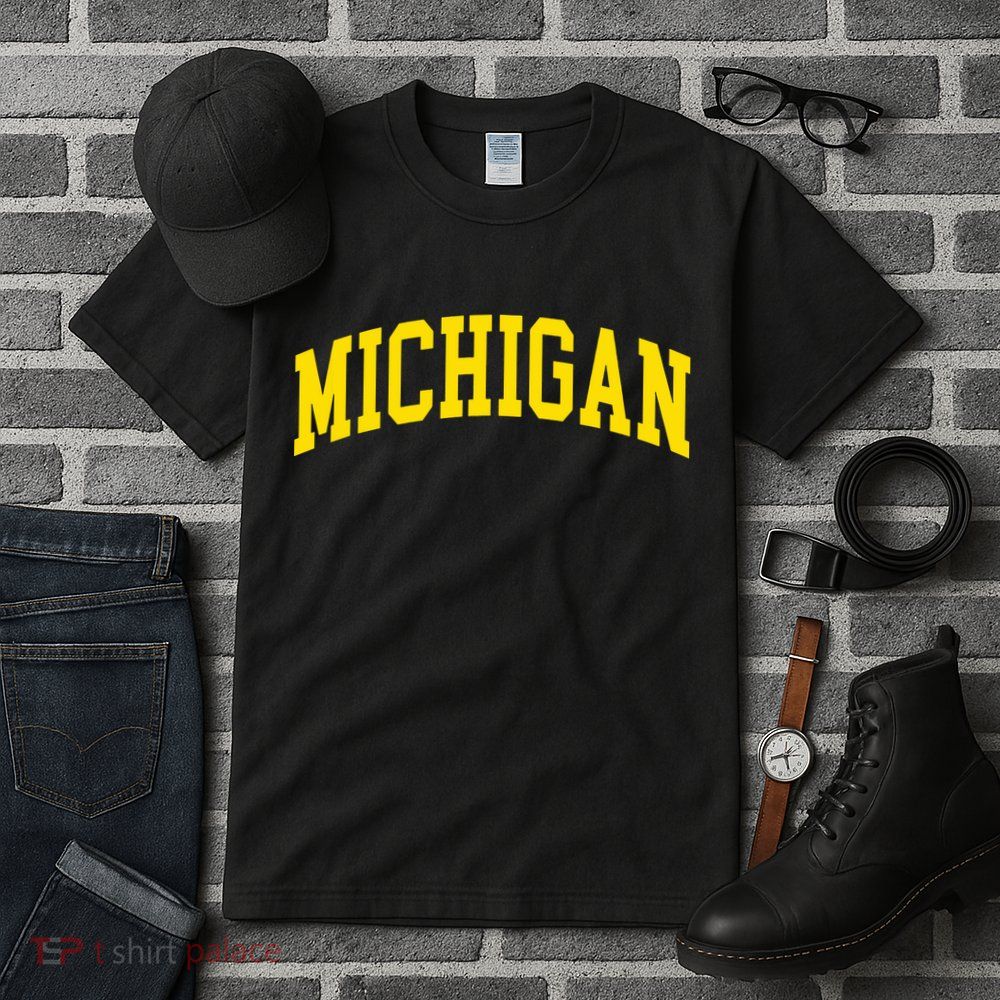 Michigan Mi Usa United States Font Tall T-Shirt