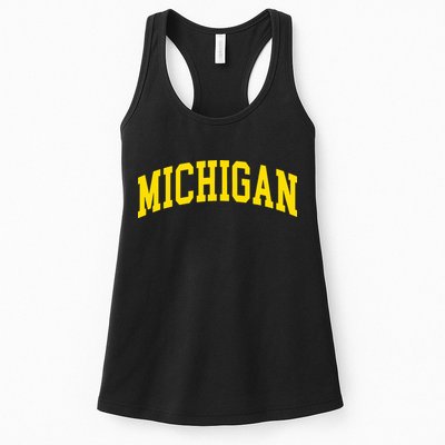 Michigan Mi Usa United States Font Womens Tank Top