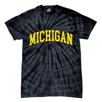Michigan Mi Usa United States Font Tie-Dye T-Shirt