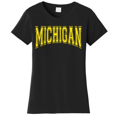 Michigan Mi Usa United States Font Women's T-Shirt