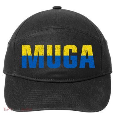 Muga Make Ukraine Great Again Ukraine Flag 7-Panel Snapback Hat