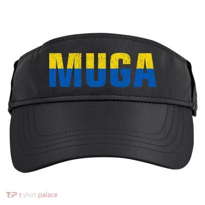 Muga Make Ukraine Great Again Ukraine Flag Adult Drive Performance Visor