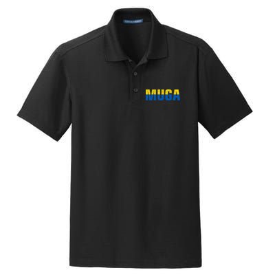 Muga Make Ukraine Great Again Ukraine Flag Dry Zone Grid Polo