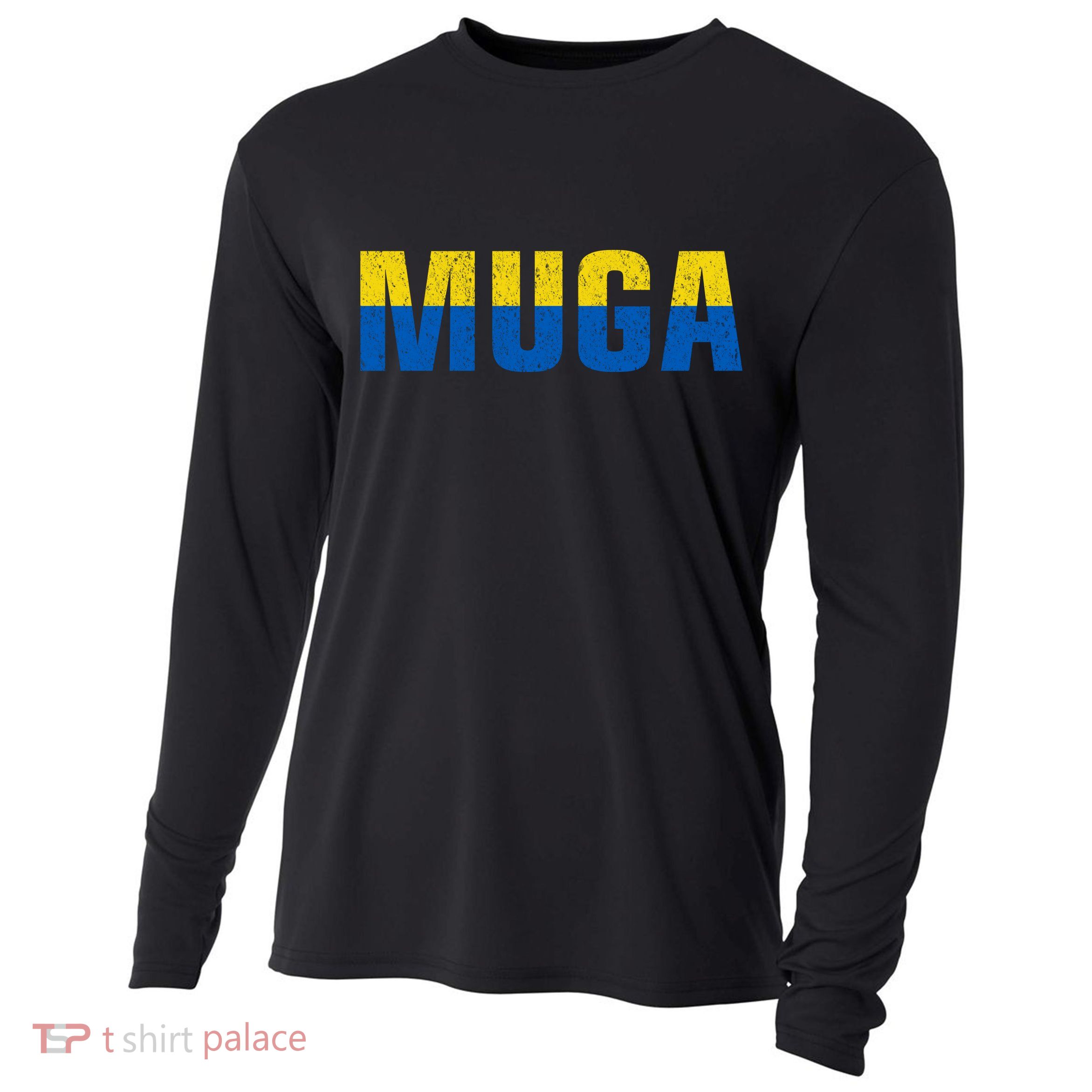 Muga Make Ukraine Great Again Ukraine Flag Cooling Performance Long Sleeve Crew