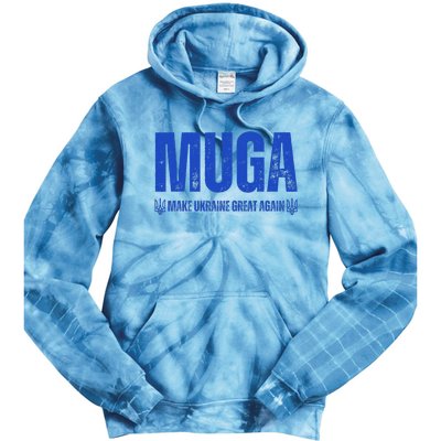 Muga Make Ukraine Great Again Support Tie Dye Hoodie