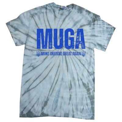 Muga Make Ukraine Great Again Support Tie-Dye T-Shirt