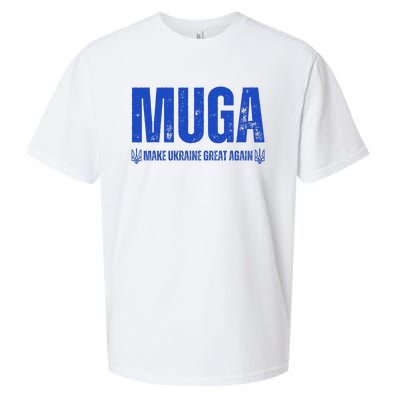 Muga Make Ukraine Great Again Support Sueded Cloud Jersey T-Shirt