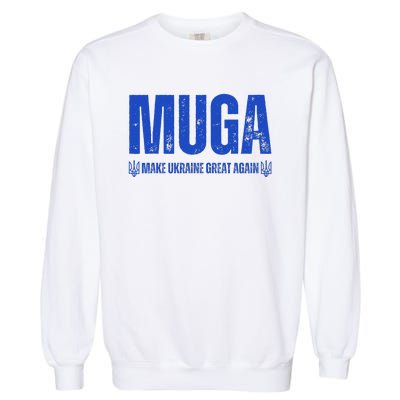 Muga Make Ukraine Great Again Support Garment-Dyed Sweatshirt