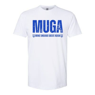 Muga Make Ukraine Great Again Support Softstyle CVC T-Shirt