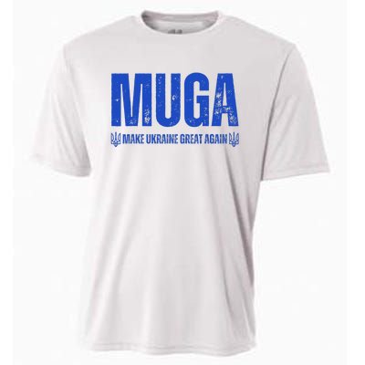 Muga Make Ukraine Great Again Support Cooling Performance Crew T-Shirt