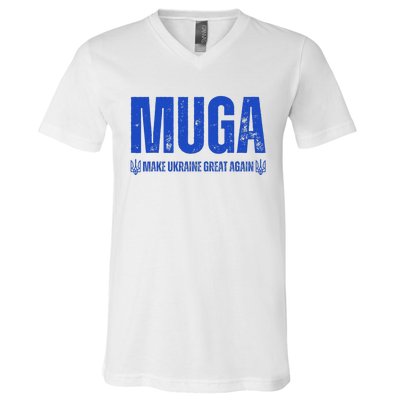 Muga Make Ukraine Great Again Support V-Neck T-Shirt