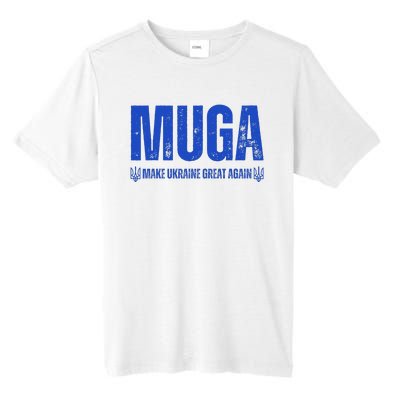 Muga Make Ukraine Great Again Support Tall Fusion ChromaSoft Performance T-Shirt