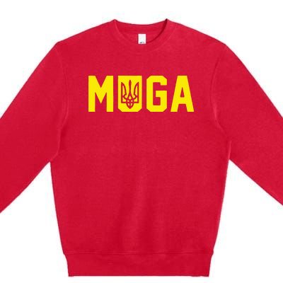 Muga Make Ukraine Great Again Support Premium Crewneck Sweatshirt