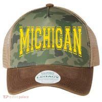 Michigan MI USA United States Font Legacy Tie Dye Trucker Hat