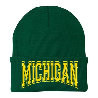 Michigan MI USA United States Font Knit Cap Winter Beanie