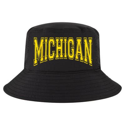 Michigan MI USA United States Font Cool Comfort Performance Bucket Hat