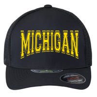 Michigan MI USA United States Font Flexfit Unipanel Trucker Cap