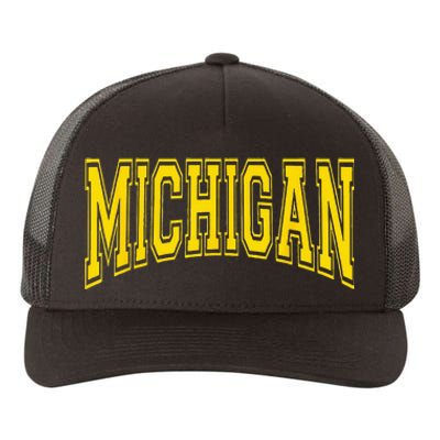 Michigan MI USA United States Font Yupoong Adult 5-Panel Trucker Hat