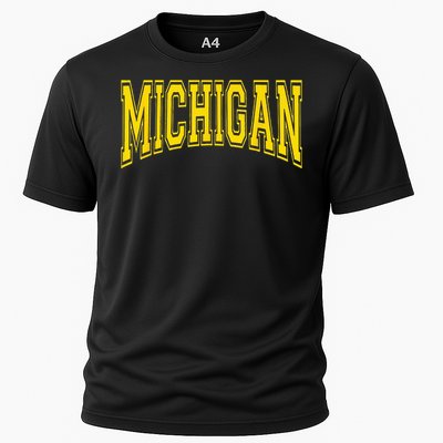 Michigan MI USA United States Font Cooling Performance Crew T-Shirt