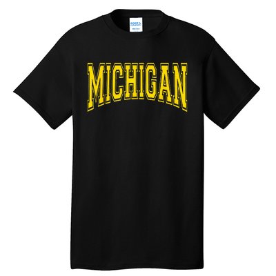 Michigan MI USA United States Font Tall T-Shirt