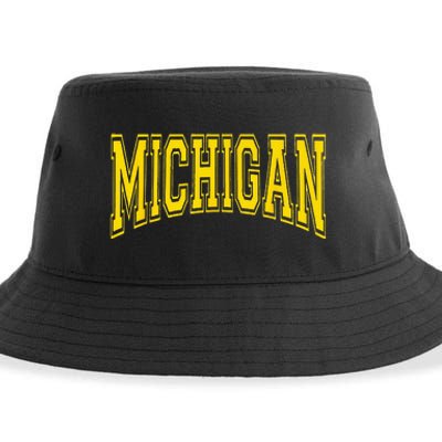 Michigan MI USA United States Font Sustainable Bucket Hat